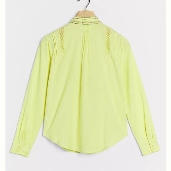 Pilcro Nayeli Beaded Embellished Western Style Shirt Blouse Cotton Size Small - Picture 3 of 13